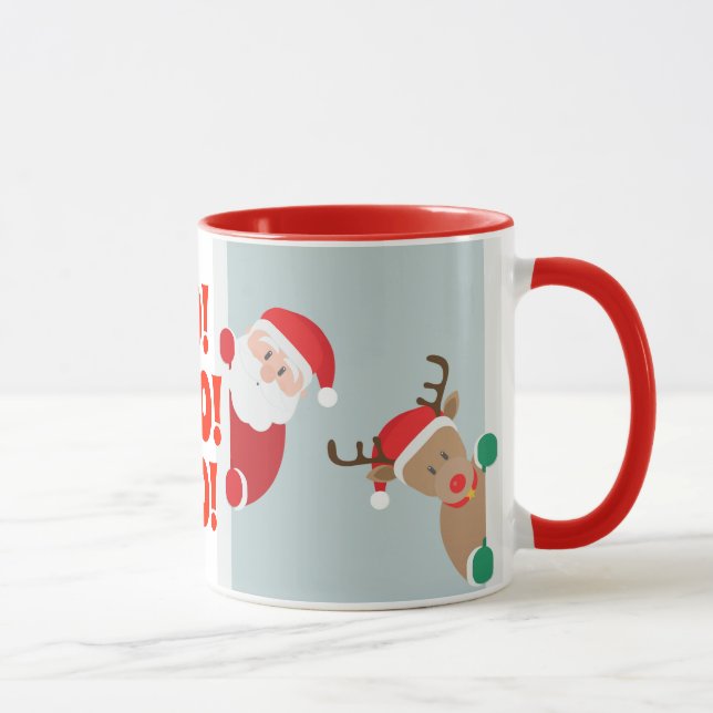 Santa and Rudolph Holiday Mug (Right)