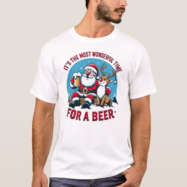 Santa and Rudolph T-Shirt (Front)