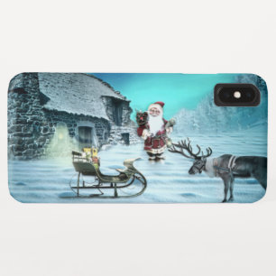 Santa and Rudolph with Sled iPhone XS Max Case