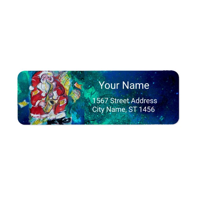 SANTA AND SAX, CHRISTMAS HOLIDAY PARTY Blue (Front)