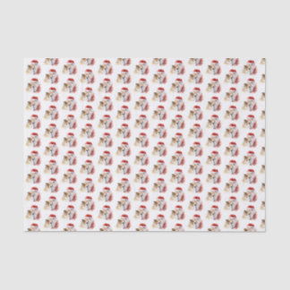 Santa and Sheltie Tissue Paper