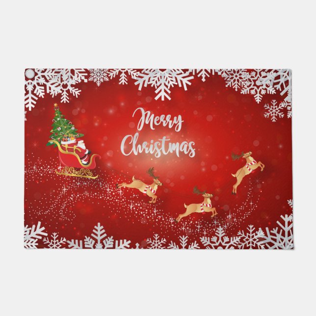 Santa and Sleigh Doormat (Front)