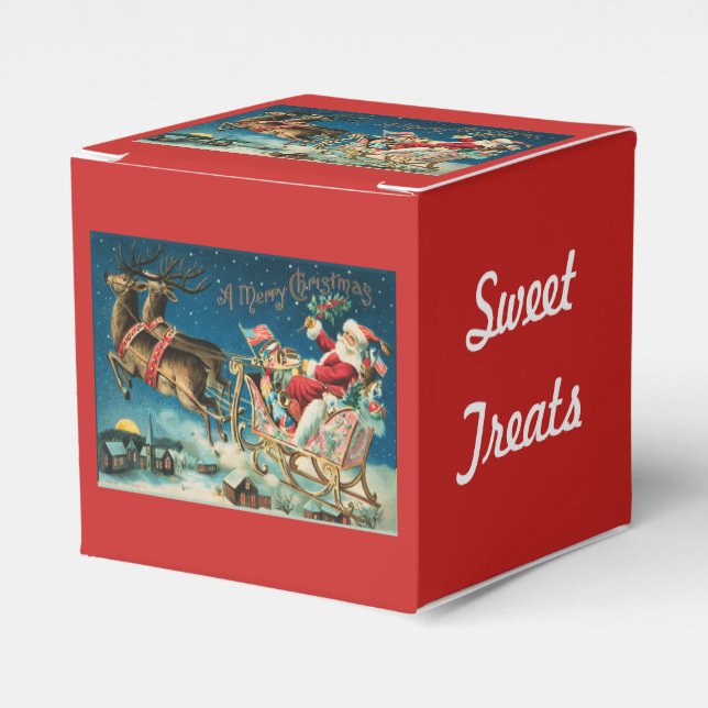 Santa and Sleigh Goodies Box (Front Side)