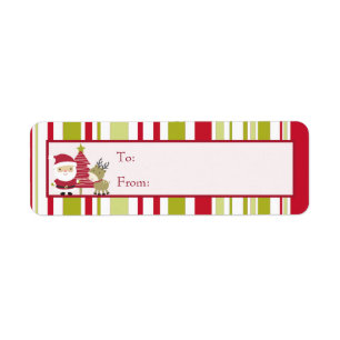 Santa and Snowman Christmas Gift Tag Labels