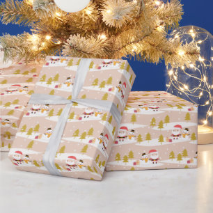 Santa and Snowmen Wrapping Paper