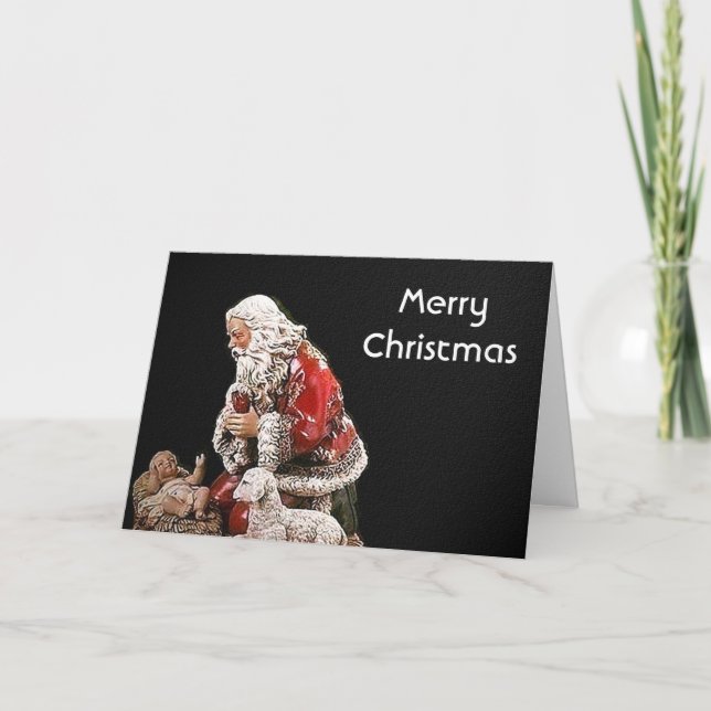 Santa and the Christ Child Christmas Card (Front)