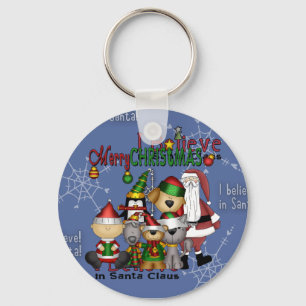 Santa and the gang keychain