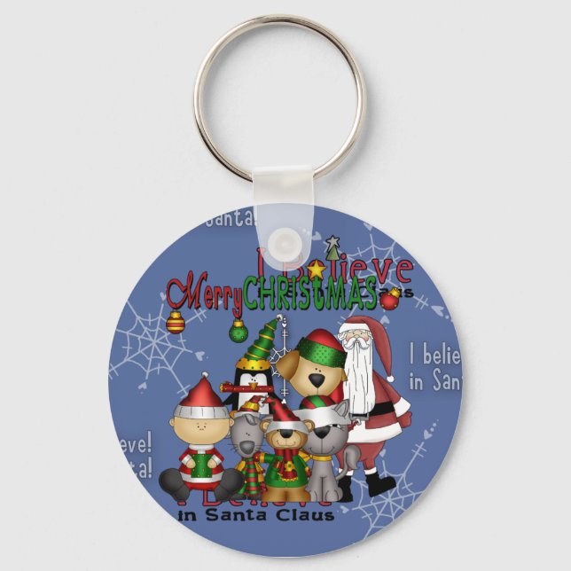 Santa and the gang keychain (Front)