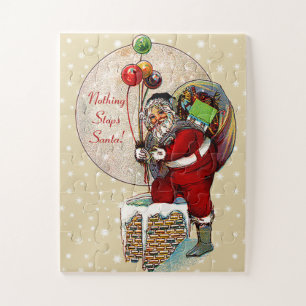 Santa and the Narrow Chimney Jigsaw Puzzle