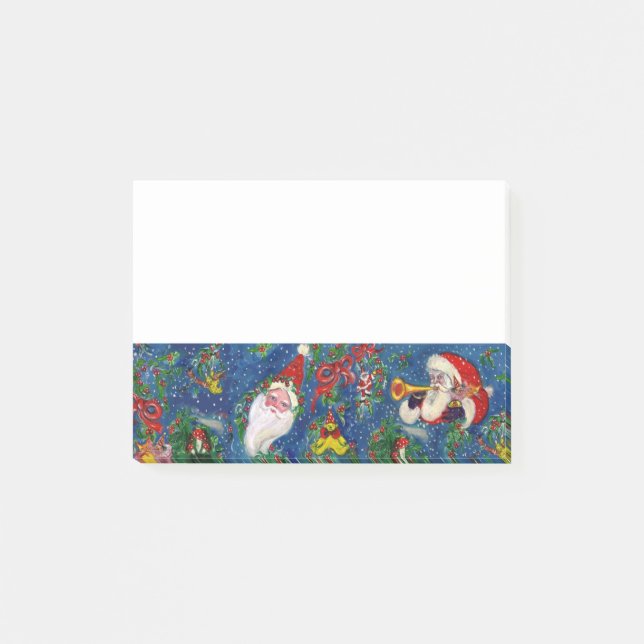 SANTA AND TOYS,Musical Christmas Night Party Post-it Notes (Front)
