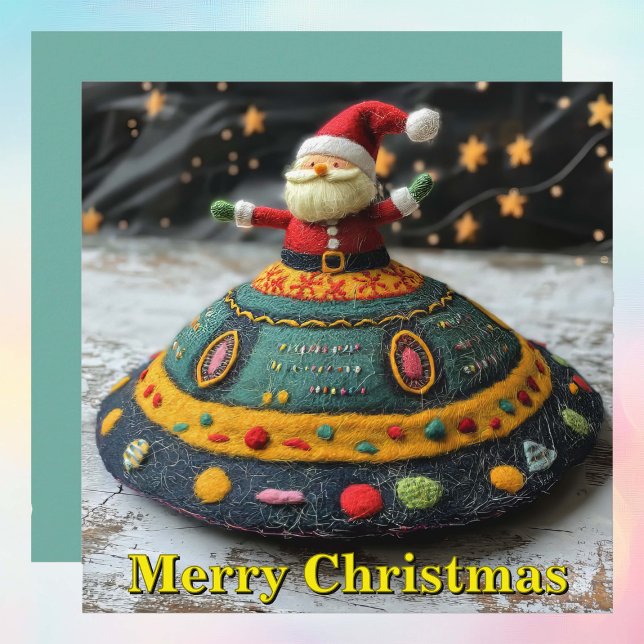 Santa and UFO Christmas Card (Creator Uploaded)