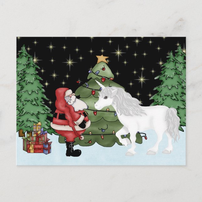 Santa and Unicorn Magical Christmas Holiday (Front)