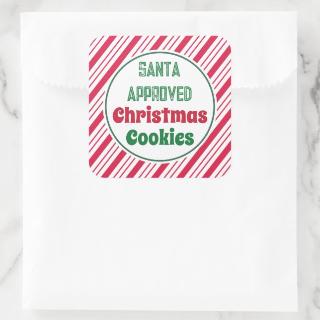 Santa Approved Christmas Cookies Stickers  (Bag)