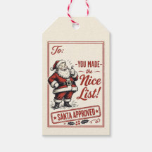 Santa Approved Christmas Gift Tags