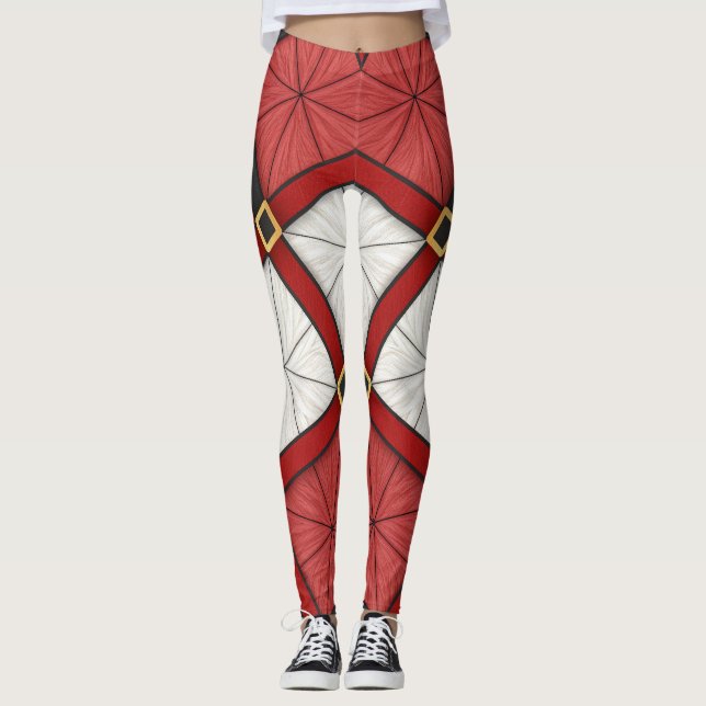 Santa Armor Leggings – Geometric Modern Christmas  (Devant)