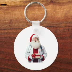 SANTA AS A DOCTOR KEYCHAIN