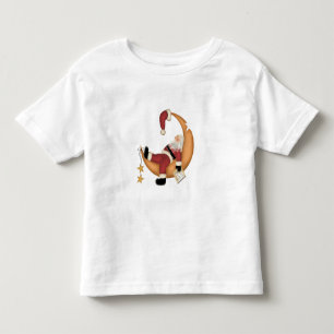 Santa Asleep on Moon Tshirts and Gifts