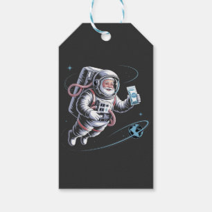 Santa Astronaut with Spacesuit Festive Christmas Gift Tags