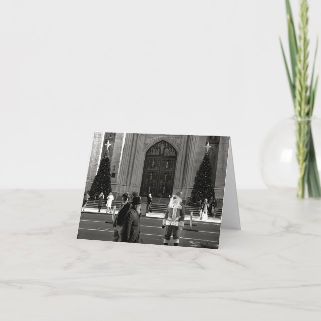 Santa at St. Patrick's Cathedral Card (Front)