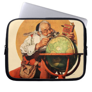 Santa at the Globe Laptop Sleeve