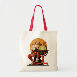 Santa at the Globe Tote Bag
