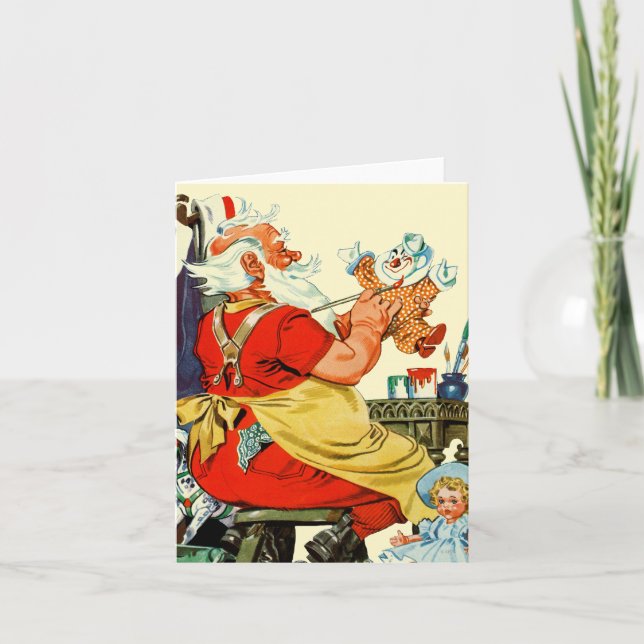 Santa at Work Holiday Card (Front)