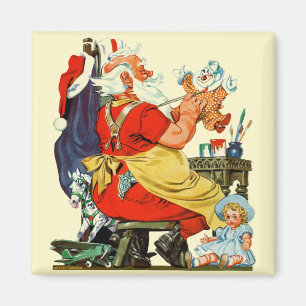 Santa at Work Magnet