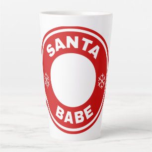Santa Babe Custom Personalize Melanin Christmas Latte Mug