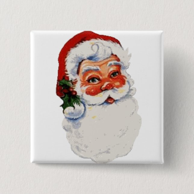 Santa baby! 2 inch square button (Front)
