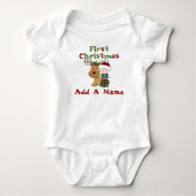 Santa Baby and Reindeer First Christmas Bodysuit