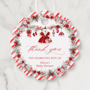 Santa Baby Baby Clothes Baby Shower Thank You Favour Tags