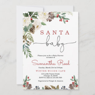 Santa Baby Baby Shower Invitation 