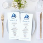 Santa Baby Blue Snowy Santa Hat Baby Shower Food Menu<br><div class="desc">This is a Santa Baby Blue Snowy Santa Hat Baby Shower Food menu.</div>