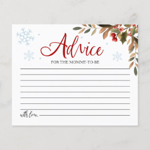 Santa Baby Budget Baby Shower Advice Cards