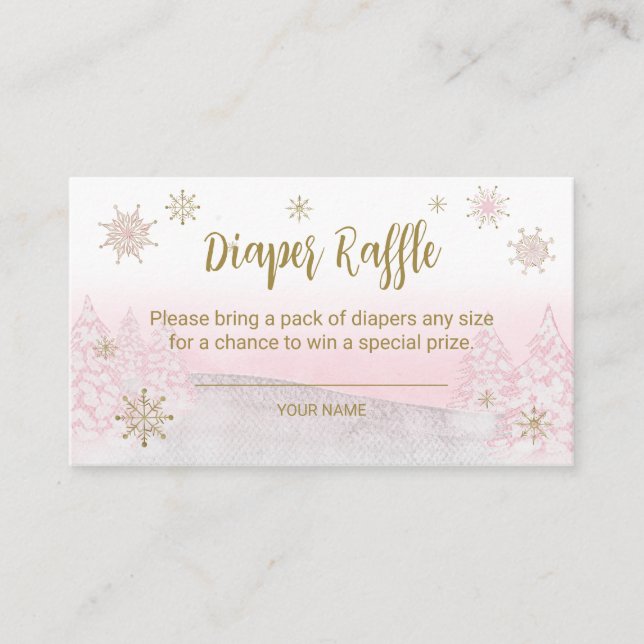 Santa Baby Christmas Baby Diaper Raffle Enclosure  (Front)