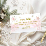 Santa Baby Christmas Baby Diaper Raffle Enclosure<br><div class="desc">Adorable calligraphy with snowflakes,  winter-themed baby shower invitations. Easy to personalised with your details. Check the collection to find matching items as enclosure cards.</div>