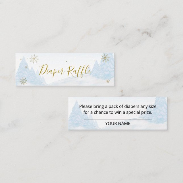 Santa Baby Christmas Baby Diaper Raffle Mini Business Card (Front/Back)