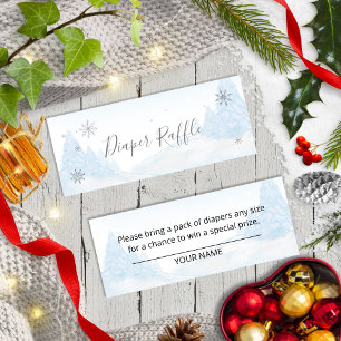 Santa Baby Christmas Baby Diaper Raffle Mini Business Card