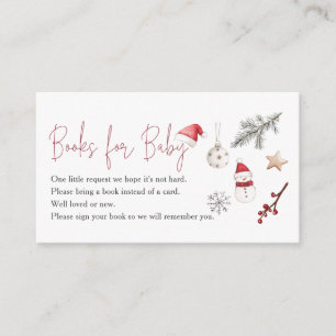 Santa Baby Christmas Baby Shower Books For Baby Enclosure Card
