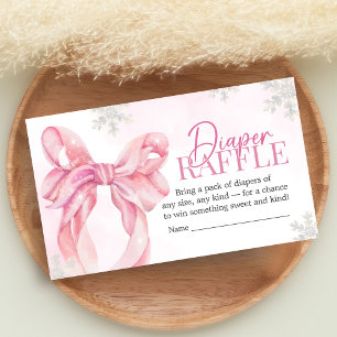 Santa Baby Christmas Baby Shower Diaper Raffle Enclosure Card