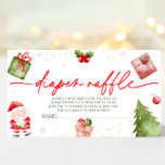 Santa Baby Christmas Baby Shower  Diaper Raffle Enclosure Card<br><div class="desc">Add some festive fun to your celebration with our “Santa Baby” Christmas Baby Shower Diaper Raffle Enclosure Card. Featuring charming holiday designs and playful Santa-themed elements, this card invites guests to bring a pack of diapers for a chance to win a prize. Perfect for a Christmas-themed baby shower, it adds...</div>