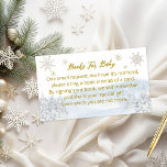 Santa Baby Christmas Baby Shower Enclosure Card<br><div class="desc">Adorable calligraphy with snowflakes,  winter-themed baby shower invitations. Easy to personalised with your details. Check the collection to find matching items as enclosure cards.</div>