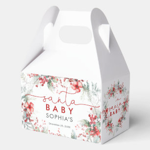 Santa Baby Christmas Baby Shower Favor Box