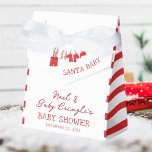 Santa Baby Christmas Baby Shower Favor Box<br><div class="desc">Celebrate the joy of the holiday season with the Santa Baby Christmas baby shower! These charming favour boxes features a clothesline adorned with adorable Santa-inspired baby clothes and candy cane striped design. These favour boxes will be the perfect for a favour table.</div>