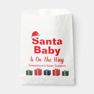 Santa Baby Christmas Baby Shower Favour Bag