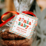 Santa Baby Christmas Baby Shower  Favour Tags<br><div class="desc">Make your Santa Baby baby shower theme extra special with these Personalized Santa Baby Christmas Baby Shower Favour Tags. Perfect for adding a festive touch to your Christmas baby shower, these tags are ideal for anyone planning Christmas themed baby shower ideas or looking for unique Christmas baby shower ideas. Celebrate...</div>