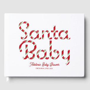 Santa Baby Christmas Baby Shower Guest Book