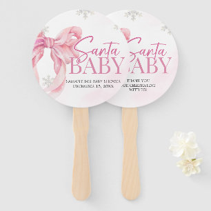 Santa Baby Christmas Baby Shower Hand Fan