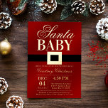 Santa Baby | Christmas Baby Shower Real Gold<br><div class="desc">Celebrate in style with these sweet and very trendy real foil pressed baby shower invitations. This design is easy to personalize with your special event wording and your guests will be thrilled when they receive these fabulous invites.</div>