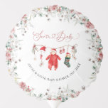 Santa Baby Christmas Baby Shower Welcome Balloon<br><div class="desc">Santa Baby Christmas Baby Shower Gender Neutral</div>